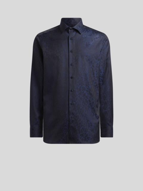 COTTON JACQUARD SHIRT WITH ANIMAL MOTIF