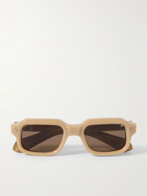 Sandro Rectangular-Frame Acetate Sunglasses Beige