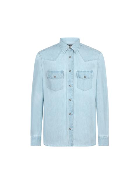 DENIM CHAMBRAY WESTERN SHIRT