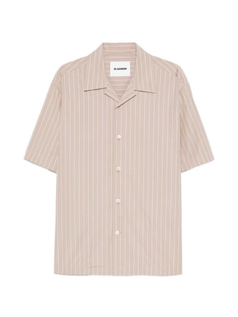 stripe-pattern short-sleeve shirt