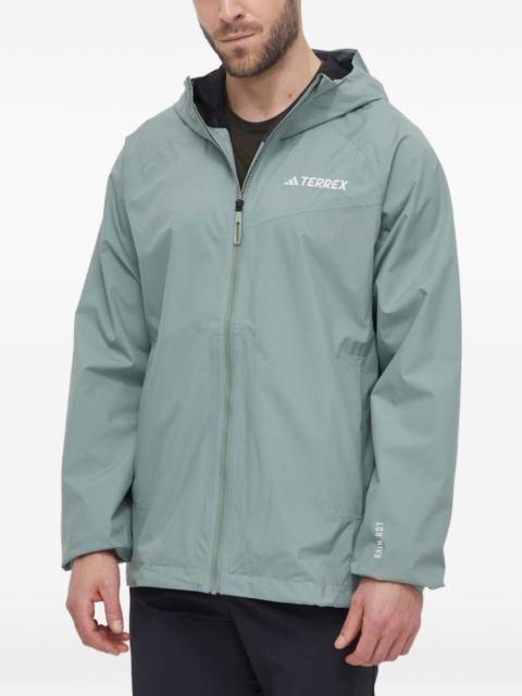 hooded rain jacket