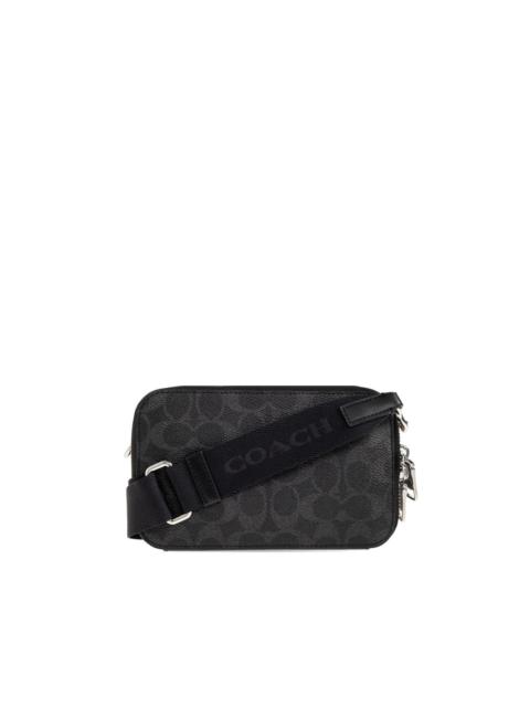 Clinton signature print zip tote bag