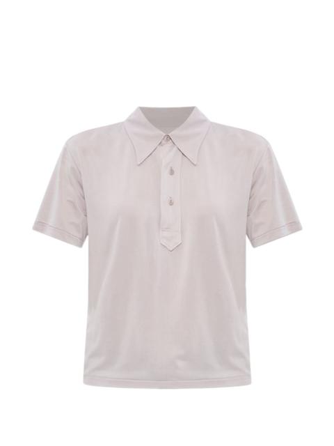 buttoned polo top