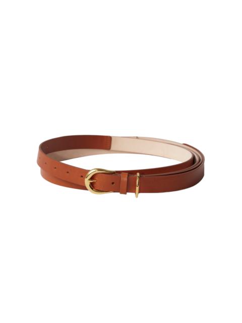 Despina Leather Wrap Belt brown