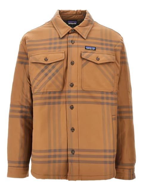 plaid padded overshirt