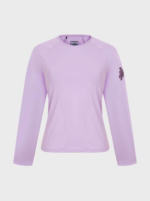 WOMEN LONG SLEEVES RASHGUARD TOP SOLID
