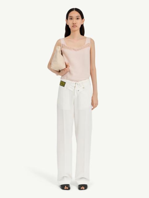 Reverse waistband trousers