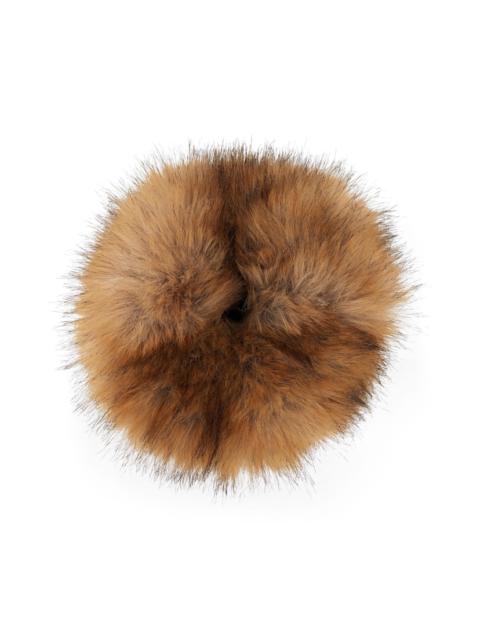Women's Holli Animal-free Fur Scrunchie in Beige