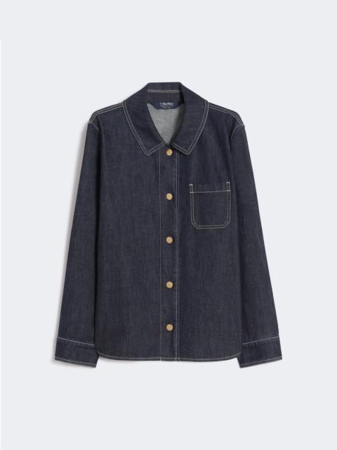 Cotton denim shirt - ULTRAMARINE