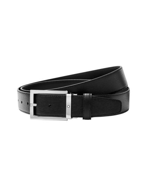 Black 35 mm leather belt