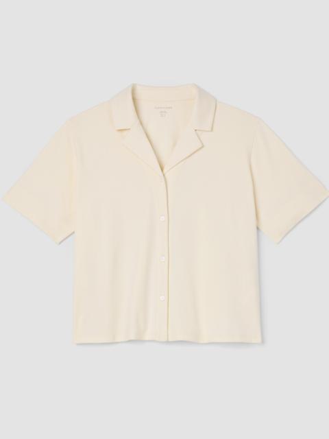 Organic Cotton Interlock Notch Collar Sleep Shirt