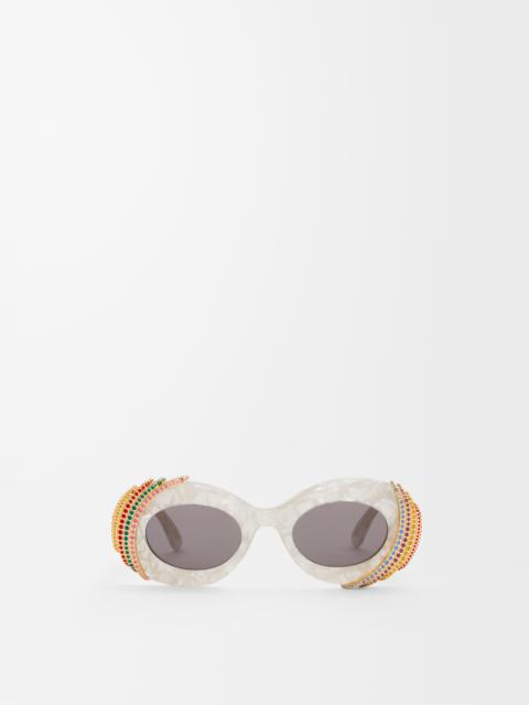 Pavé Oval sunglasses in acetate