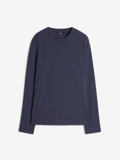 Luxe Performance Long Sleeve Tee in Navy
