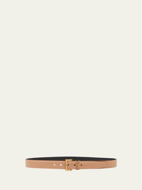 YSL Cassandre Leather Belt
