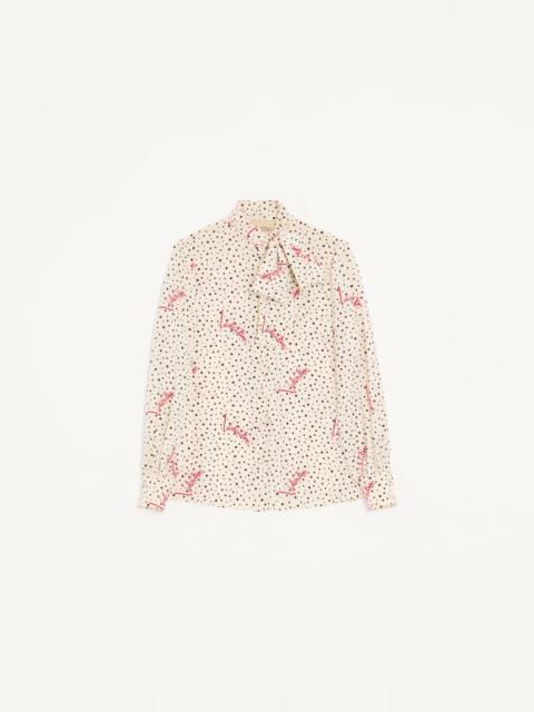 PLUS DE POIS CREPE DE CHINE BUBBLE SHIRT