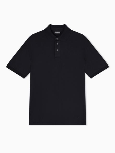 JACQUARD JERSEY POLO SHIRT WITH AN INTARSIA EFFECT
