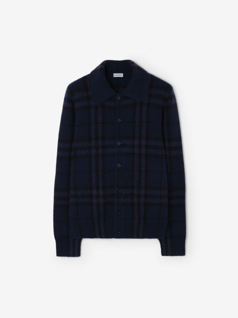 Check Cashmere Cardigan