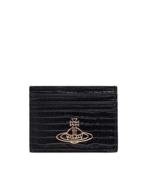 metallic-orb leather cardholder