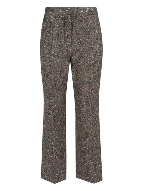 tweed-texture trousers