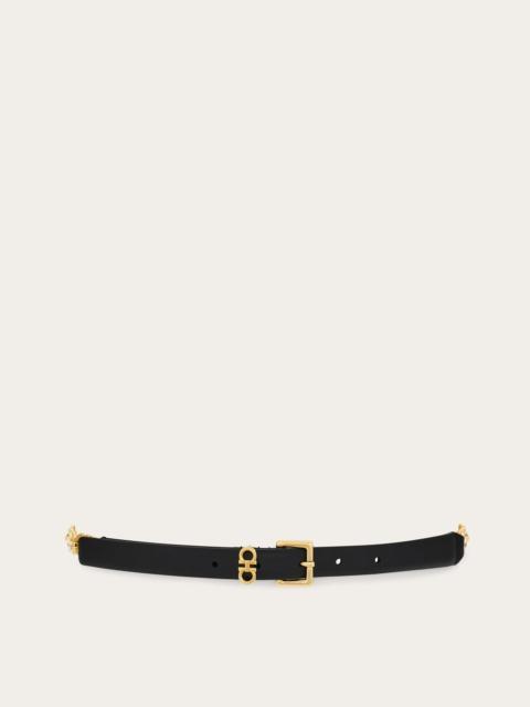 Gancini belt with chain