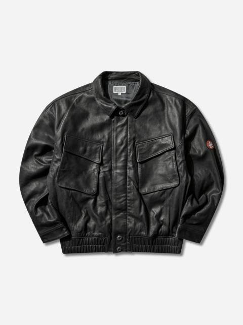 Men's Community Leather Jacket Grey