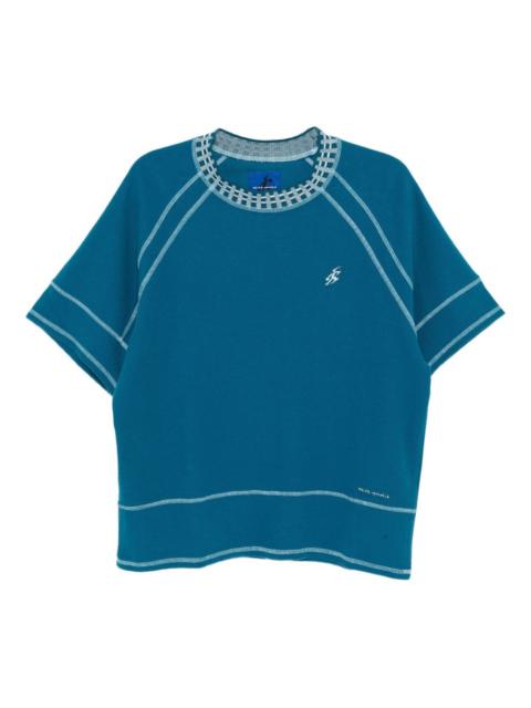 slogan-embroidered T-shirt