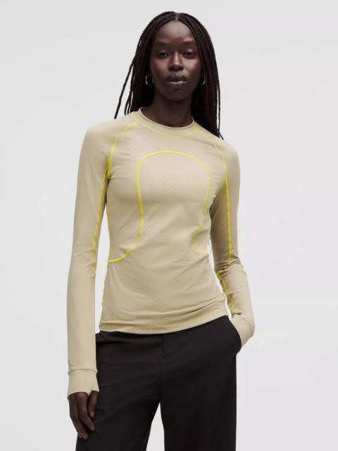 Women's Jacquard Tight-Fit Long-Sleeve Shirt *SLNSH Collection