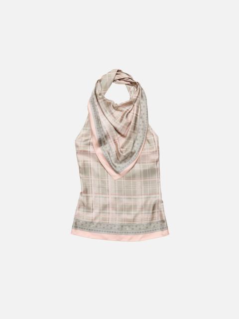 Silk blouse with scarf - Pink