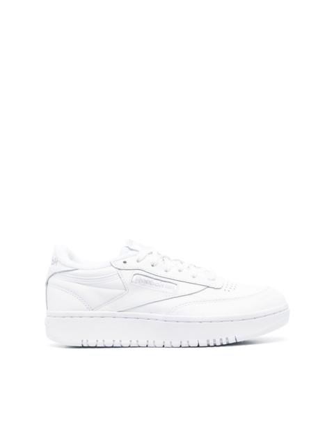 low-top leather trainers