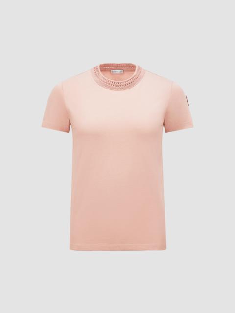 Crochet Accent Cotton T-Shirt