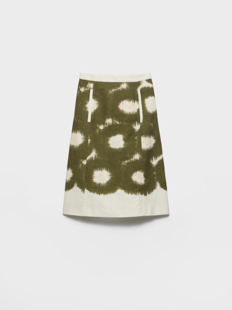 Printed canvas skirt