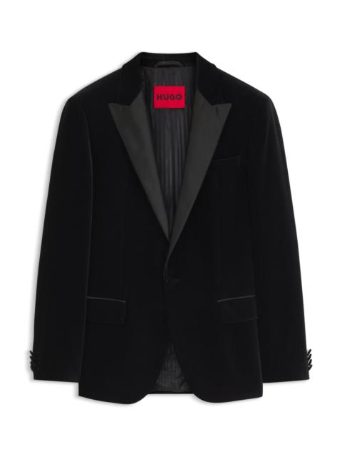 SLIM-FIT TUXEDO JACKET IN COTTON VELVET