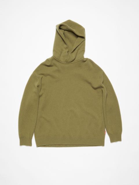 Hooded cashmere blend jumper - Olive green