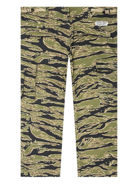tiger camo-print six-pocket trousers