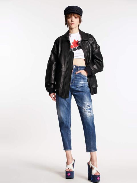 DARK RIPPED WASH SASOON JEANS