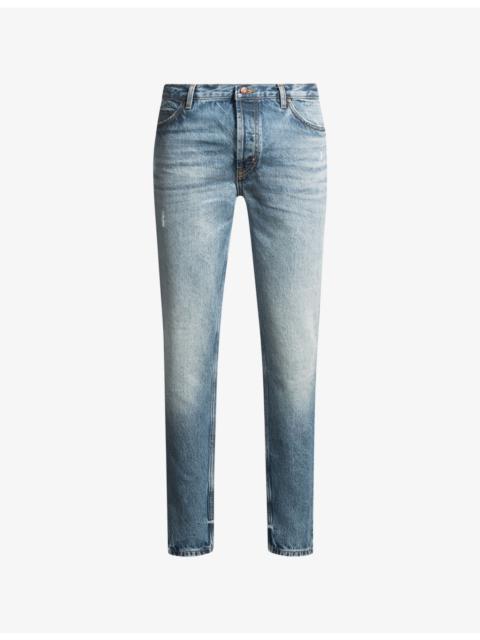 Slim-Fit Straight-Leg Denim Jeans