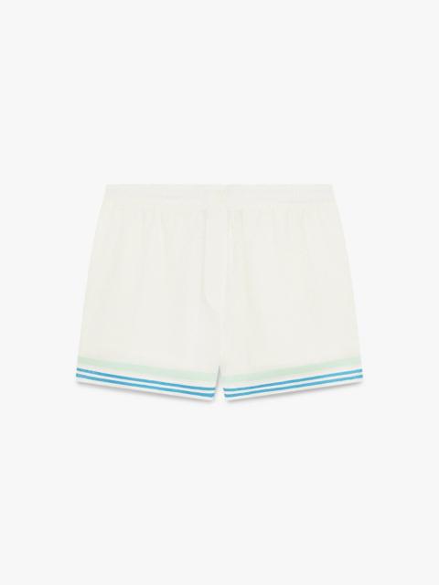 Floral CC Smile Monogram Jaquard Silk Shorts | Casablanca Paris