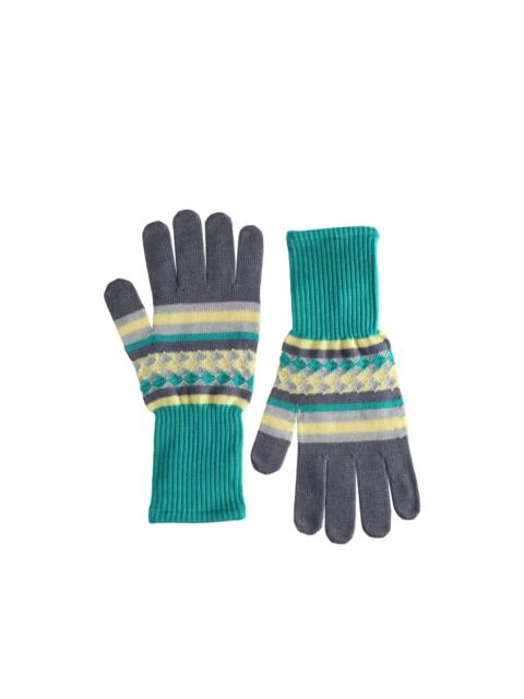 Aquifolia striped-detail gloves