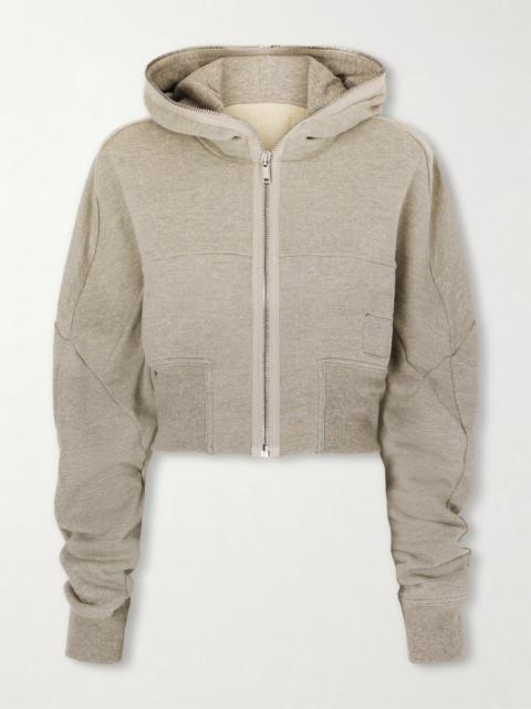 Cropped Paneled Organic Cotton-blend Jersey Hoodie
