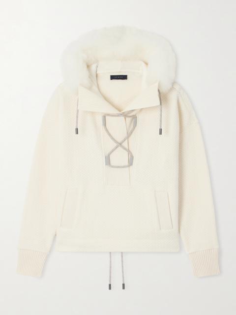 Shearling-trimmed Wool Hoodie