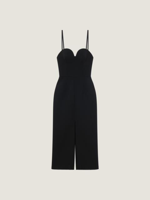 SWEETHEART NECKLINE DRESS IN WOOL