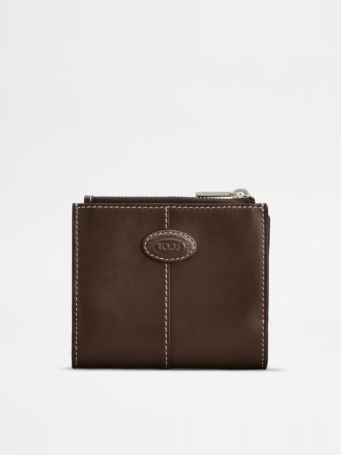 WALLET IN LEATHER - BROWN