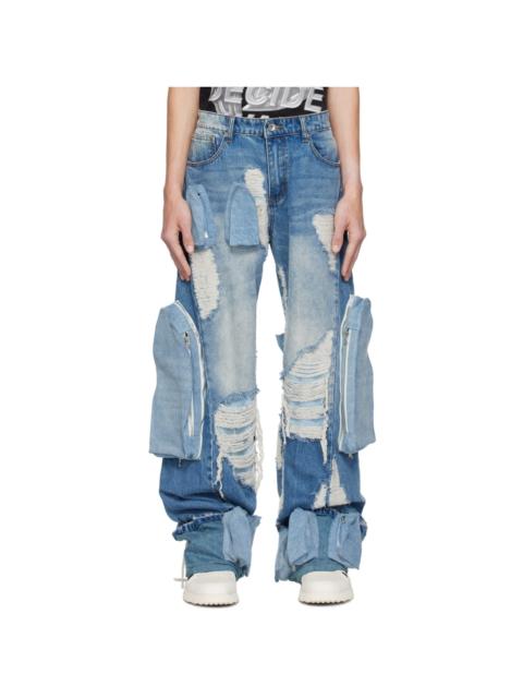 Blue Multipocket Jeans