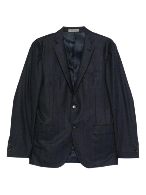 pinstripe-pattern blazer