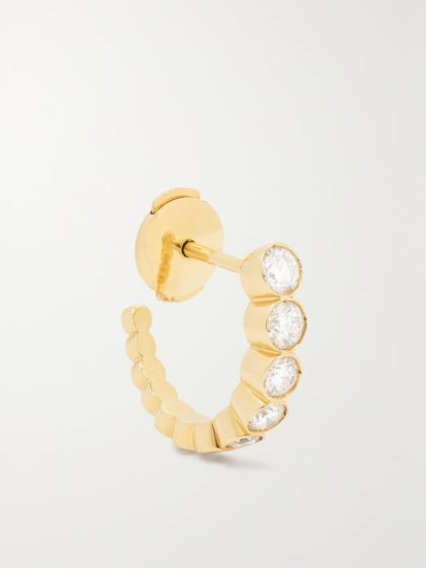 Boucle Ensemble 18-karat Gold Diamond Single Hoop Earring