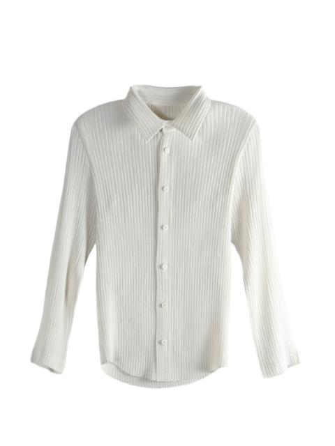 pleated buttoned shirt