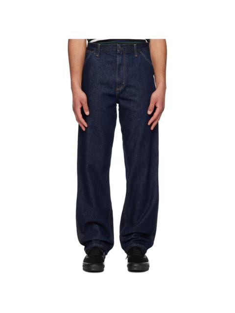 Blue Single Knee Jeans