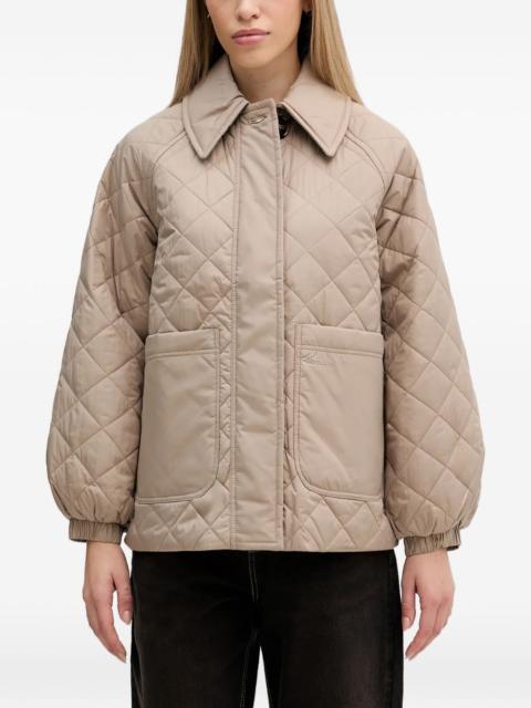 quilted check jacket