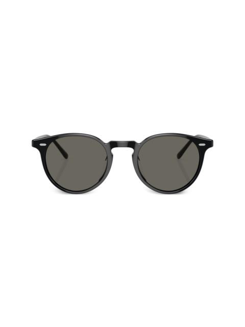 round-frame tinted-lenses sunglasses
