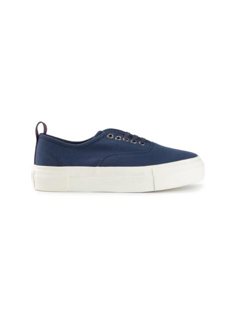 canvas lace up trainers